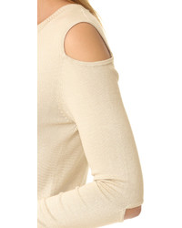 Женский светло-коричневый свитер с круглым вырезом с вырезом от 525 America
