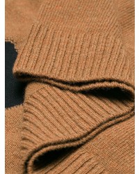 Мужской светло-коричневый свитер с круглым вырезом с принтом от Marni