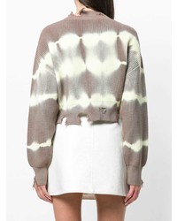 Женский светло-коричневый свитер с круглым вырезом с принтом от MSGM