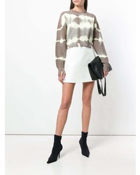 Женский светло-коричневый свитер с круглым вырезом с принтом от MSGM