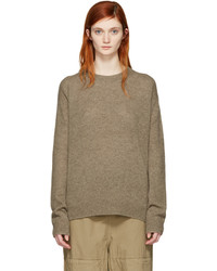 Женский светло-коричневый свитер с круглым вырезом от Acne Studios