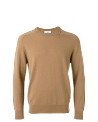Мужской светло-коричневый свитер с круглым вырезом от AMI Alexandre Mattiussi