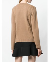Женский светло-коричневый свитер с круглым вырезом от A.P.C.