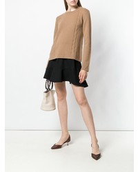 Женский светло-коричневый свитер с круглым вырезом от A.P.C.