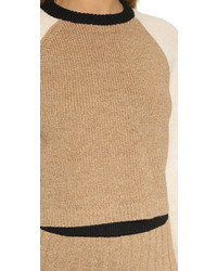 Женский светло-коричневый свитер с круглым вырезом от Ronny Kobo