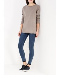 Женский светло-коричневый свитер с круглым вырезом от Aurora Firenze