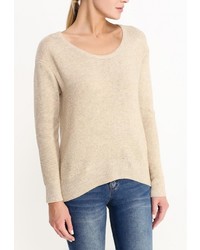 Женский светло-коричневый свитер с круглым вырезом от Baon