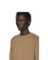 Мужской светло-коричневый свитер с круглым вырезом от BOSS