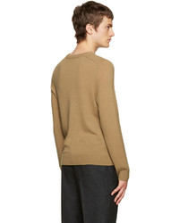 Мужской светло-коричневый свитер с круглым вырезом от Acne Studios