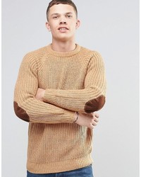 Мужской светло-коричневый свитер с круглым вырезом от Brave Soul
