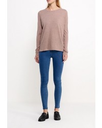 Женский светло-коричневый свитер с круглым вырезом от Broadway