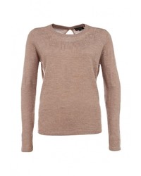 Женский светло-коричневый свитер с круглым вырезом от Broadway