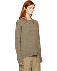 Женский светло-коричневый свитер с круглым вырезом от Acne Studios