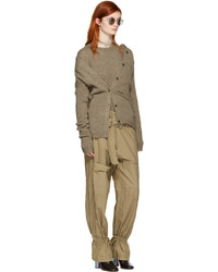 Женский светло-коричневый свитер с круглым вырезом от Acne Studios