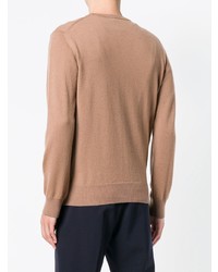Мужской светло-коричневый свитер с круглым вырезом от Eleventy