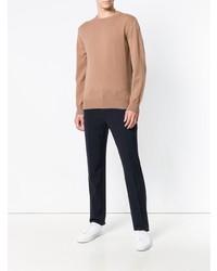 Мужской светло-коричневый свитер с круглым вырезом от Eleventy