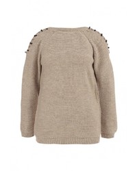 Женский светло-коричневый свитер с круглым вырезом от Catch