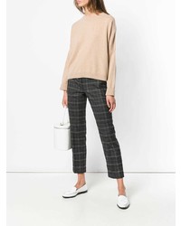 Женский светло-коричневый свитер с круглым вырезом от Dusan