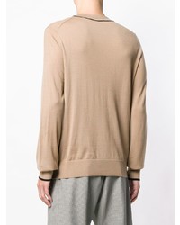 Мужской светло-коричневый свитер с круглым вырезом от Joseph