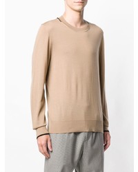 Мужской светло-коричневый свитер с круглым вырезом от Joseph