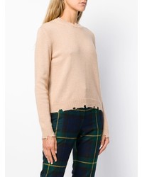 Женский светло-коричневый свитер с круглым вырезом от Blugirl