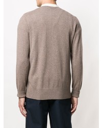 Мужской светло-коричневый свитер с круглым вырезом от Burberry