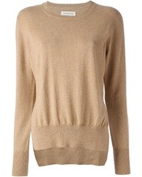 Женский светло-коричневый свитер с круглым вырезом от Etoile Isabel Marant