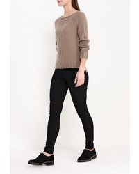 Женский светло-коричневый свитер с круглым вырезом от Gas