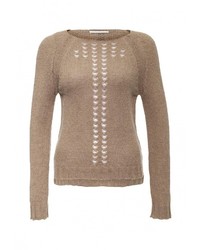 Женский светло-коричневый свитер с круглым вырезом от Gas