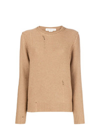 Женский светло-коричневый свитер с круглым вырезом от Golden Goose Deluxe Brand