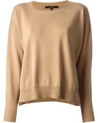 Женский светло-коричневый свитер с круглым вырезом от Gucci