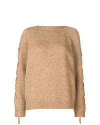 Женский светло-коричневый свитер с круглым вырезом от IRO