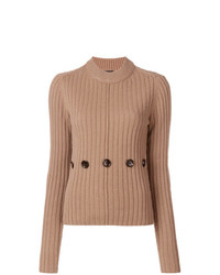 Женский светло-коричневый свитер с круглым вырезом от Joseph