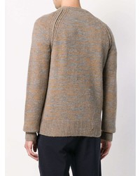 Мужской светло-коричневый свитер с круглым вырезом от Nuur