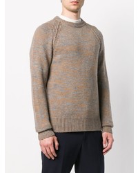 Мужской светло-коричневый свитер с круглым вырезом от Nuur