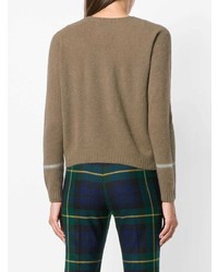 Женский светло-коричневый свитер с круглым вырезом от Suzusan