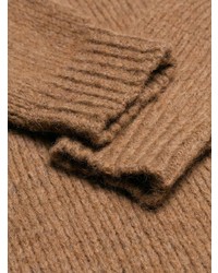 Мужской светло-коричневый свитер с круглым вырезом от DSQUARED2