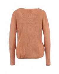 Женский светло-коричневый свитер с круглым вырезом от LAMANIA