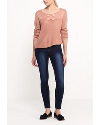 Женский светло-коричневый свитер с круглым вырезом от LAMANIA