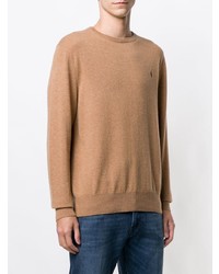 Мужской светло-коричневый свитер с круглым вырезом от Polo Ralph Lauren
