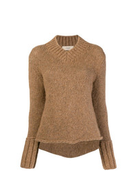 Женский светло-коричневый свитер с круглым вырезом от Maison Flaneur