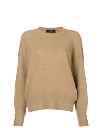 Женский светло-коричневый свитер с круглым вырезом от Maison Flaneur