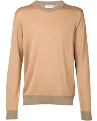Мужской светло-коричневый свитер с круглым вырезом от Melindagloss