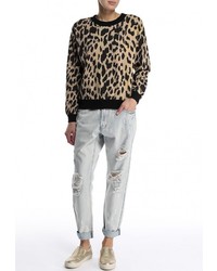 Женский светло-коричневый свитер с круглым вырезом от MinkPink