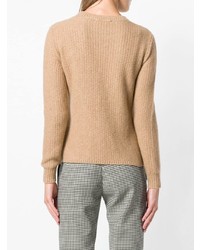 Женский светло-коричневый свитер с круглым вырезом от Max Mara