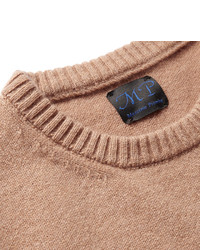 Мужской светло-коричневый свитер с круглым вырезом от Piombo