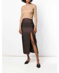 Женский светло-коричневый свитер с круглым вырезом от N°21