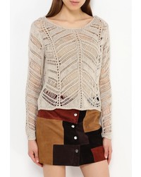 Женский светло-коричневый свитер с круглым вырезом от Only