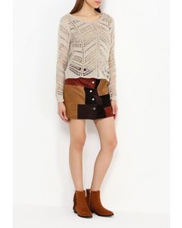 Женский светло-коричневый свитер с круглым вырезом от Only