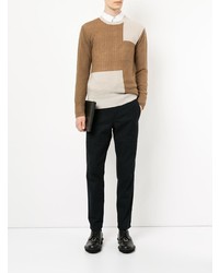 Мужской светло-коричневый свитер с круглым вырезом от GUILD PRIME